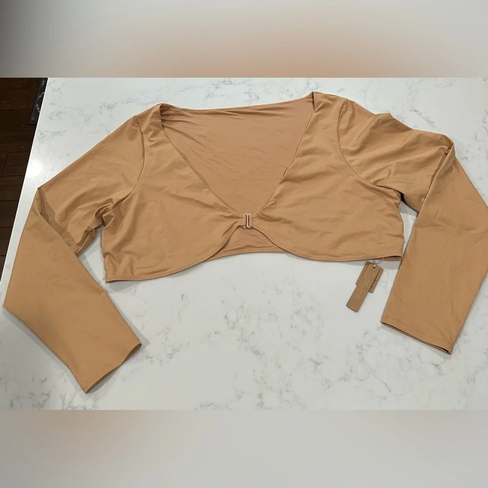 SKIMS SIGNATURE SWIM LONG SLEEVE SHRUG SIZE 4X